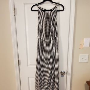 Cabi navy and white stripe maxi dresss